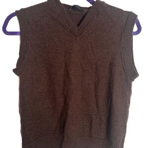 Brown sweater vest